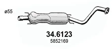 Handler.Part Middle silencer ASSO 346123 1