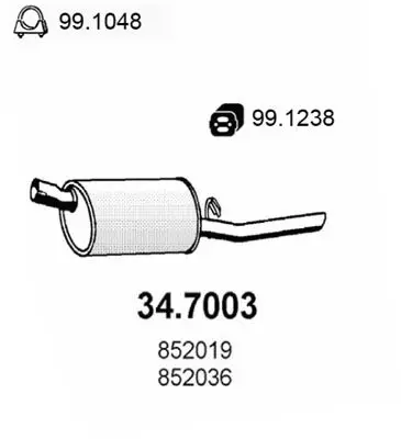 Handler.Part End silencer ASSO 347003 1