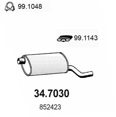 Handler.Part End silencer ASSO 347030 1