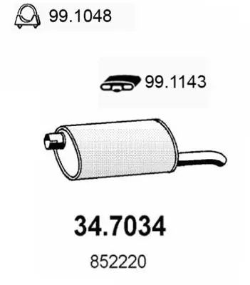 Handler.Part End silencer ASSO 347034 1