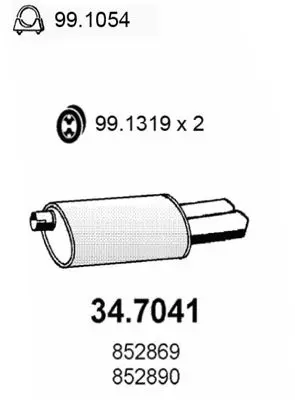 Handler.Part End silencer ASSO 347041 1