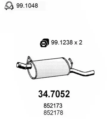 Handler.Part End silencer ASSO 347052 1