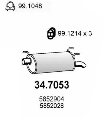 Handler.Part End silencer ASSO 347053 1