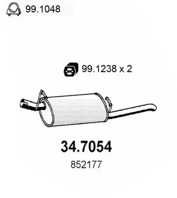 Handler.Part End silencer ASSO 347054 1