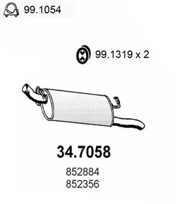 Handler.Part End silencer ASSO 347058 1