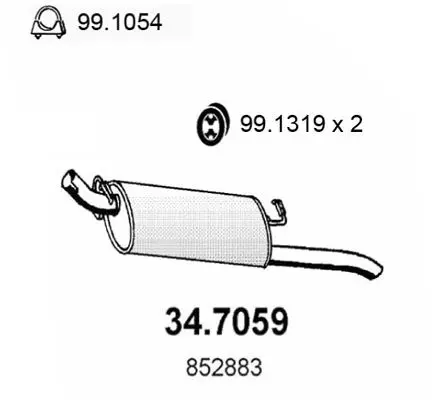 Handler.Part End silencer ASSO 347059 1