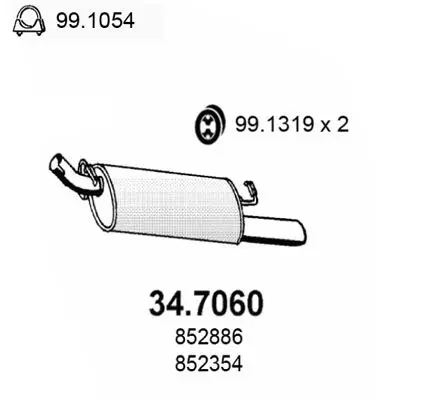 Handler.Part End silencer ASSO 347060 1