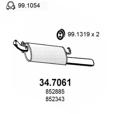 Handler.Part End silencer ASSO 347061 1