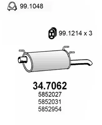 Handler.Part End silencer ASSO 347062 1