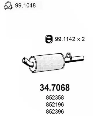 Handler.Part End silencer ASSO 347068 1