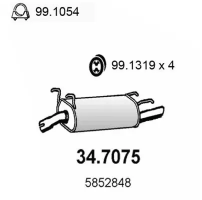 Handler.Part End silencer ASSO 347075 1