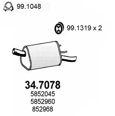 Handler.Part End silencer ASSO 347078 1