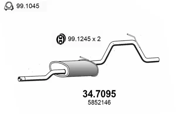 Handler.Part End silencer ASSO 347095 1