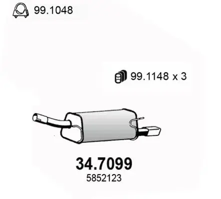 Handler.Part End silencer ASSO 347099 1