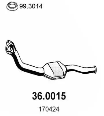 Handler.Part Catalytic converter ASSO 360015 1