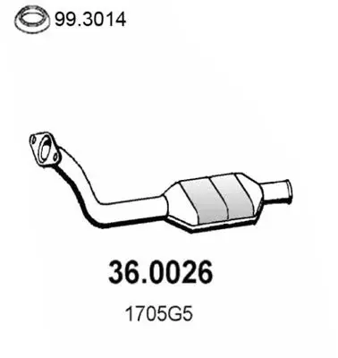 Handler.Part Catalytic converter ASSO 360026 1