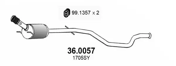 Handler.Part Catalytic converter ASSO 360057 1