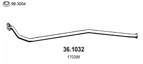 Handler.Part Exhaust pipe ASSO 361032 1