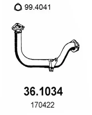 Handler.Part Exhaust pipe ASSO 361034 1