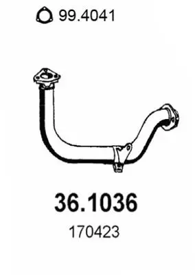 Handler.Part Exhaust pipe ASSO 361036 1