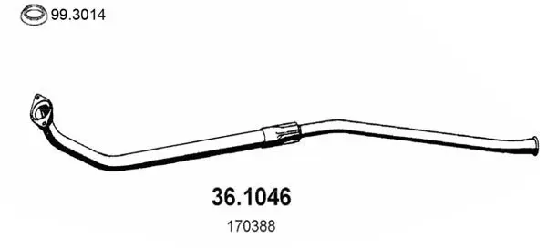 Handler.Part Exhaust pipe ASSO 361046 1