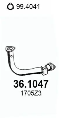 Handler.Part Exhaust pipe ASSO 361047 1