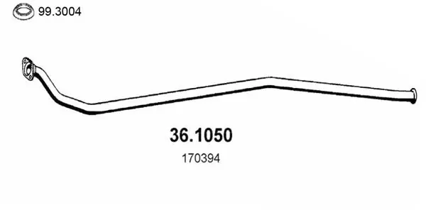 Handler.Part Exhaust pipe ASSO 361050 1