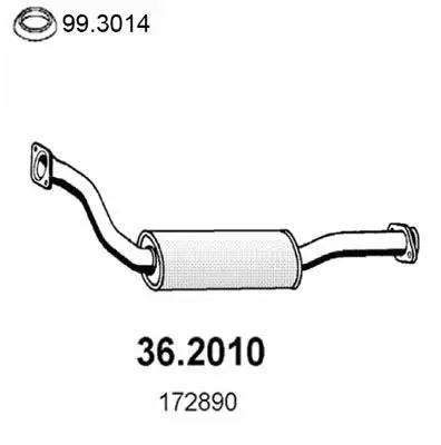 Handler.Part Front silencer ASSO 362010 1