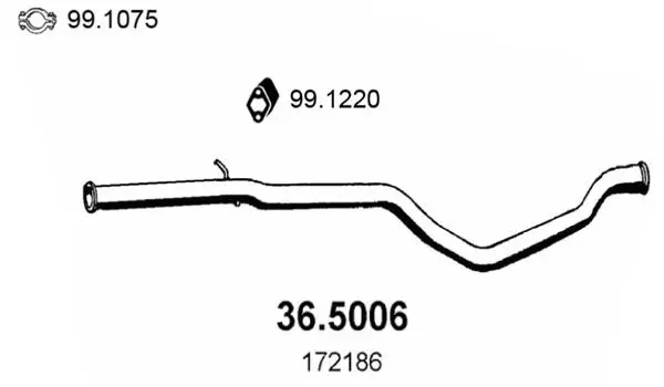 Handler.Part Exhaust pipe ASSO 365006 1