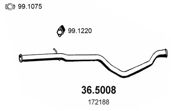 Handler.Part Exhaust pipe ASSO 365008 1