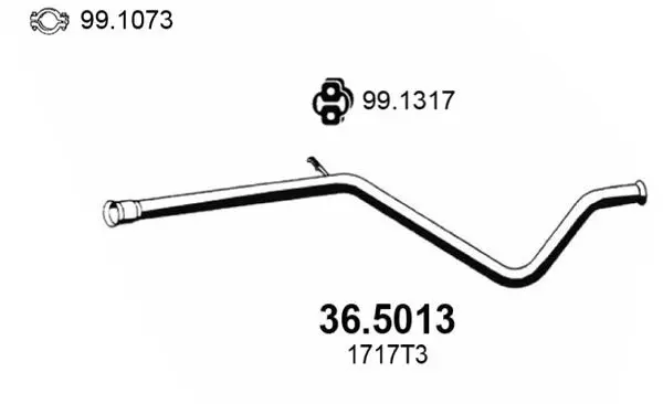 Handler.Part Exhaust pipe ASSO 365013 1