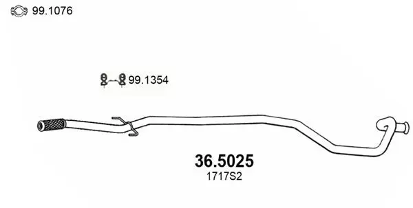 Handler.Part Exhaust pipe ASSO 365025 1