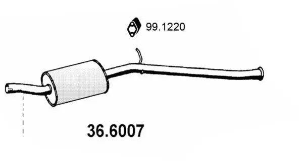 Handler.Part Middle silencer ASSO 366007 1