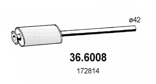 Handler.Part Middle silencer ASSO 366008 1