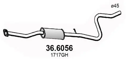 Handler.Part Middle silencer ASSO 366056 1