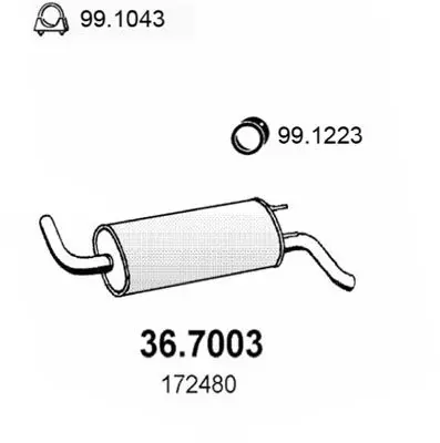 Handler.Part End silencer ASSO 367003 1