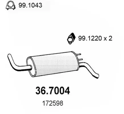 Handler.Part End silencer ASSO 367004 1