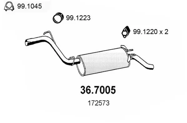 Handler.Part End silencer ASSO 367005 1