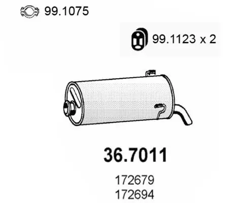 Handler.Part End silencer ASSO 367011 1