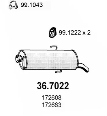 Handler.Part End silencer ASSO 367022 1