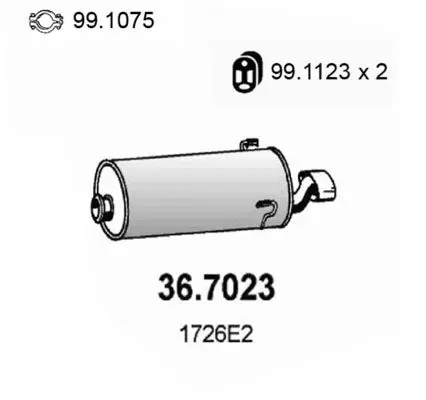 Handler.Part End silencer ASSO 367023 1