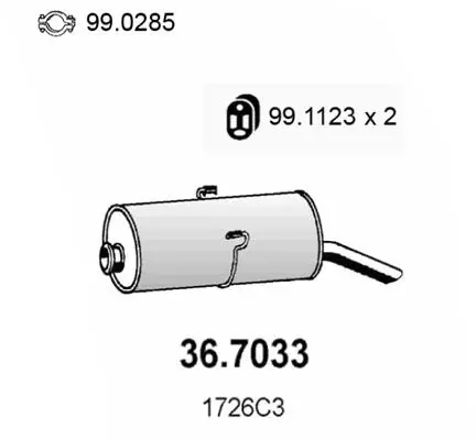 Handler.Part End silencer ASSO 367033 1