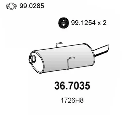 Handler.Part End silencer ASSO 367035 1