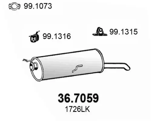 Handler.Part End silencer ASSO 367059 1