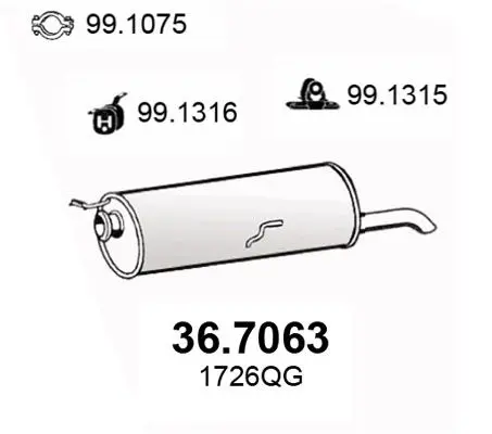 Handler.Part End silencer ASSO 367063 1