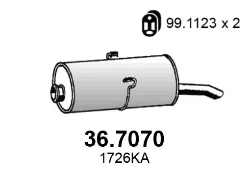 Handler.Part End silencer ASSO 367070 1