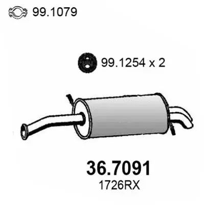 Handler.Part End silencer ASSO 367091 1