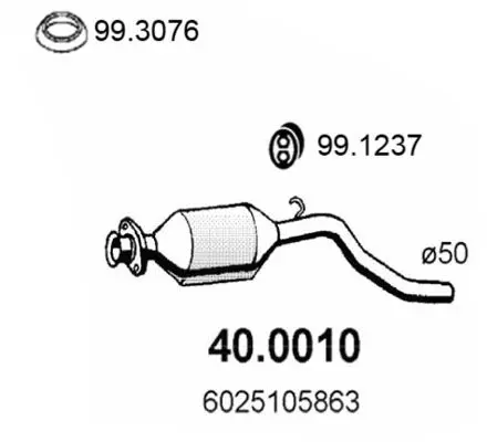 Handler.Part Catalytic converter ASSO 400010 1