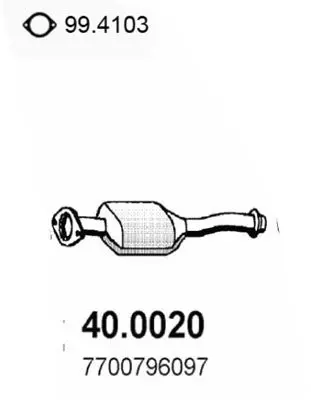 Handler.Part Catalytic converter ASSO 400020 1