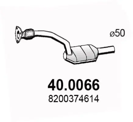 Handler.Part Catalytic converter ASSO 400066 1